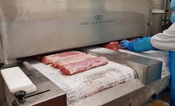 Cryogenic freezing of meat and poultry